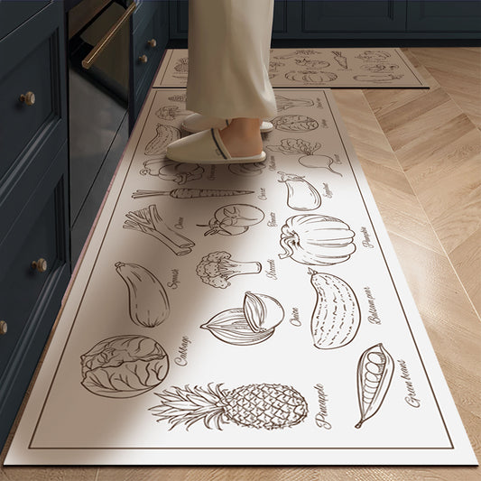 American retro kitchen floor MATS are water-absorbing, oil-absorbing, dirt-resistant and easy to maintain. Diatom mud floor MATS and long anti-slip foot MATS for restaurants