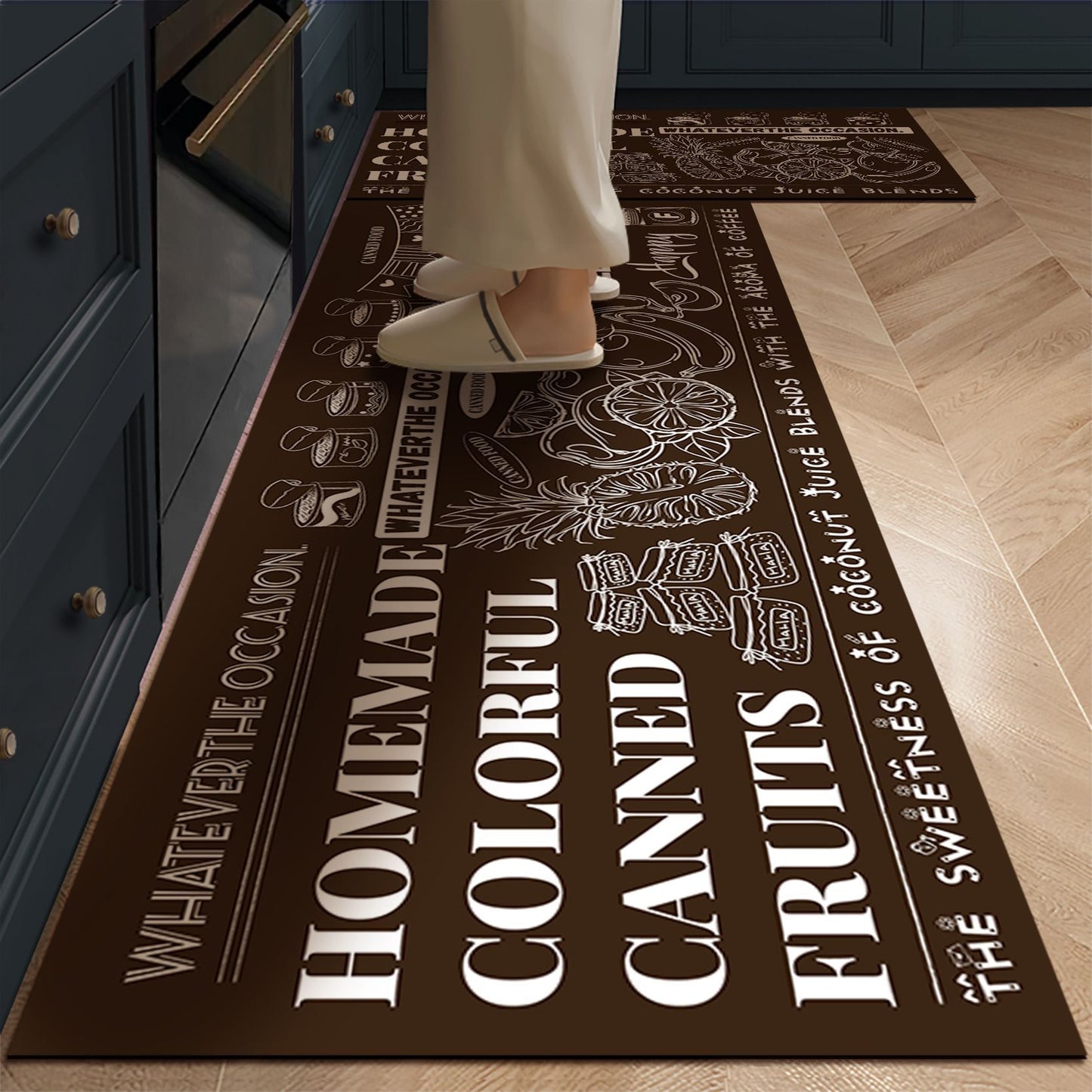 American retro kitchen floor MATS are water-absorbing, oil-absorbing, dirt-resistant and easy to maintain. Diatom mud floor MATS and long anti-slip foot MATS for restaurants