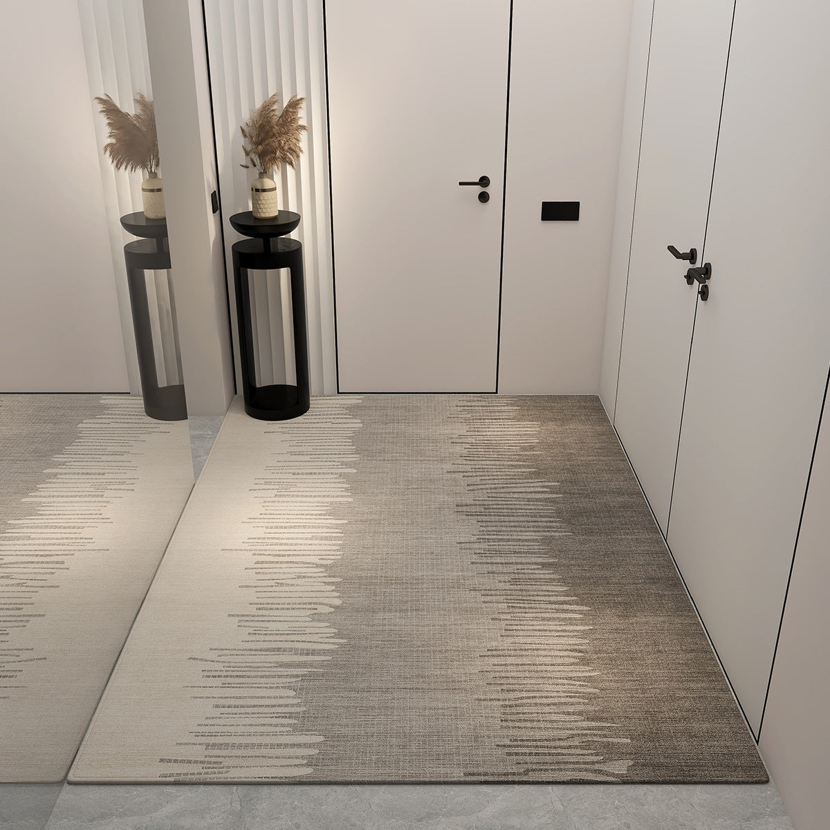 Light luxury entrance door floor mat, dust-rubbing crystal velvet floor mat, high-end home feel, easy to maintain floor mat, cool and dirt-resistant floor mat