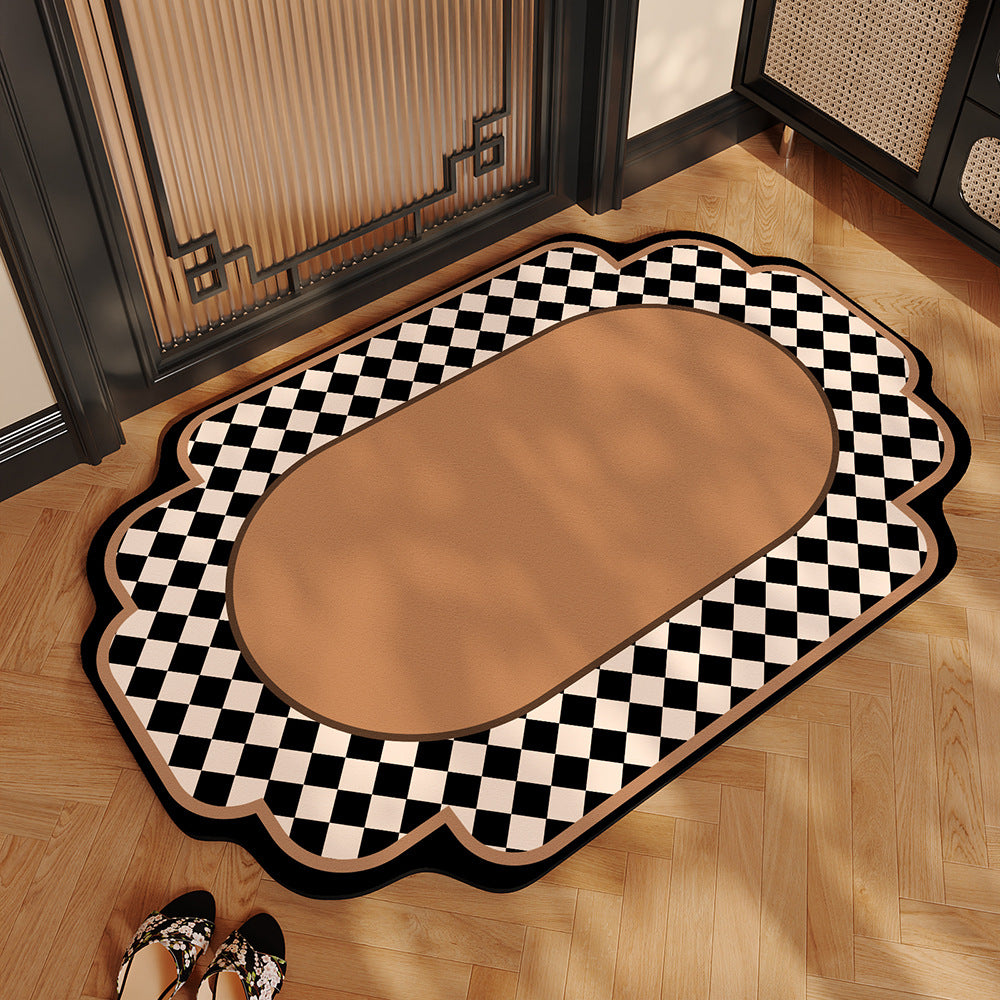 Chinese-style bathroom floor MATS, household water-absorbing, quick-drying, dirt-resistant and easy-to-maintain diatom mud floor MATS, toilet anti-drop and anti-slip MATS