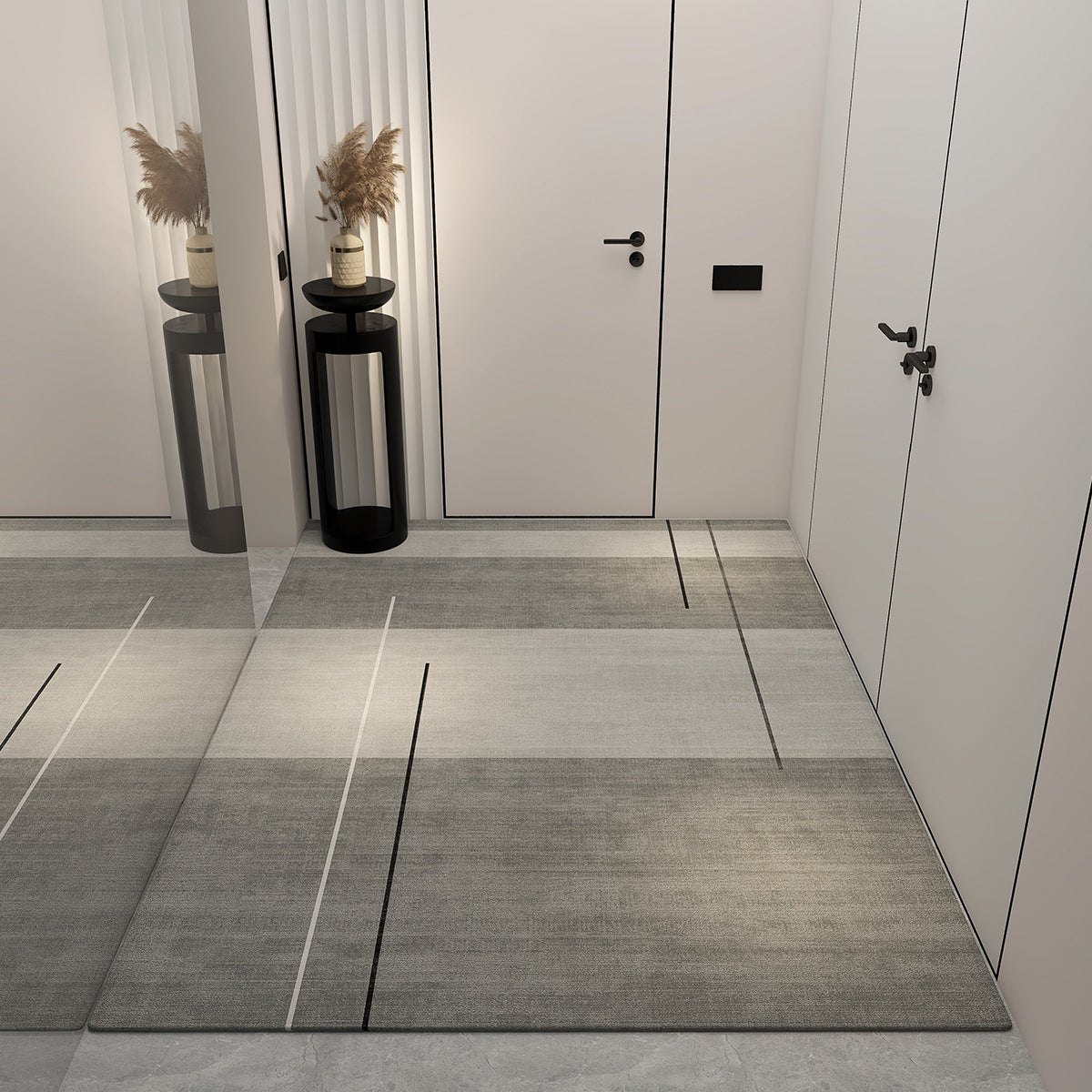 Light luxury entrance door floor mat, dust-rubbing crystal velvet floor mat, high-end home feel, easy to maintain floor mat, cool and dirt-resistant floor mat
