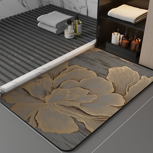 Xiaoxiangfeng diatom mud floor mat for bathroom entrance, water-absorbing quick-drying anti-slip foot mat, light luxury home bathroom floor mat