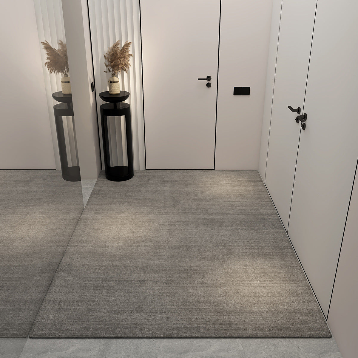 Light luxury entrance door floor mat, dust-rubbing crystal velvet floor mat, high-end home feel, easy to maintain floor mat, cool and dirt-resistant floor mat