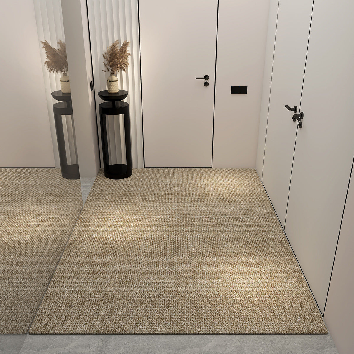 Light luxury entrance door floor mat, dust-rubbing crystal velvet floor mat, high-end home feel, easy to maintain floor mat, cool and dirt-resistant floor mat