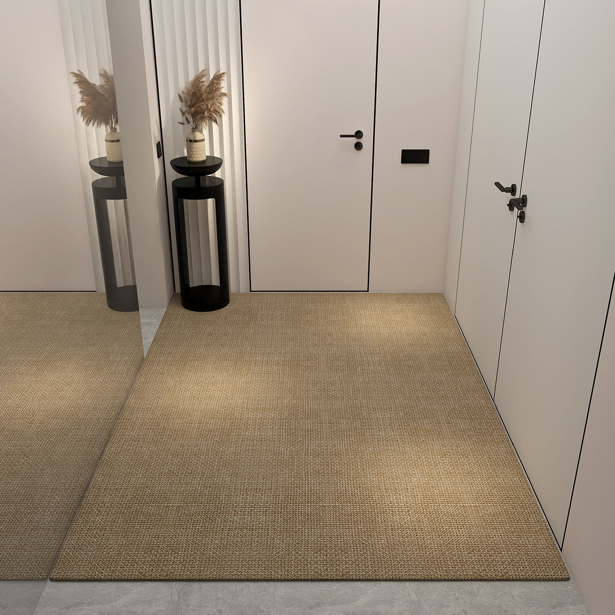 Light luxury entrance door floor mat, dust-rubbing crystal velvet floor mat, high-end home feel, easy to maintain floor mat, cool and dirt-resistant floor mat