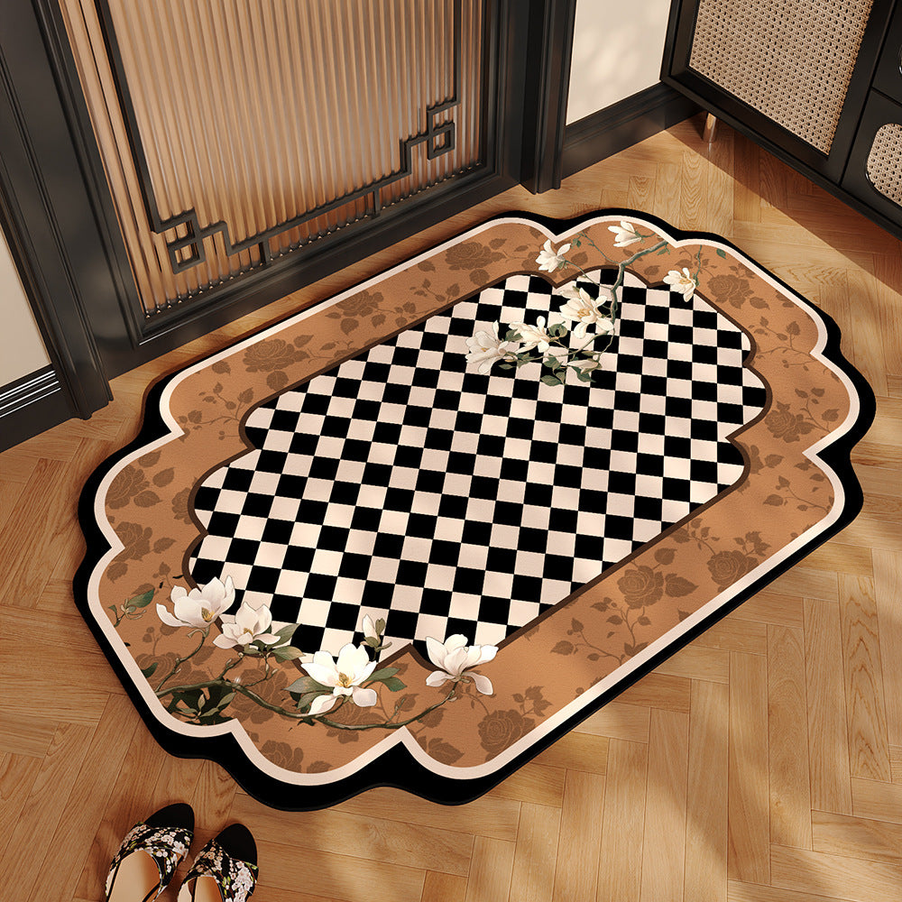 Chinese-style bathroom floor MATS, household water-absorbing, quick-drying, dirt-resistant and easy-to-maintain diatom mud floor MATS, toilet anti-drop and anti-slip MATS