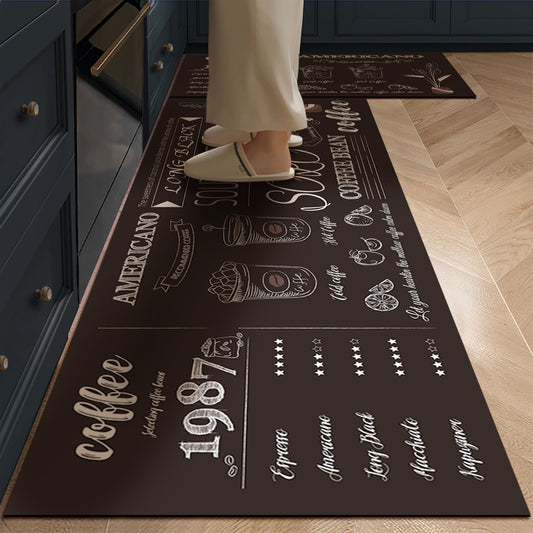American retro kitchen floor MATS are water-absorbing, oil-absorbing, dirt-resistant and easy to maintain. Diatom mud floor MATS and long anti-slip foot MATS for restaurants