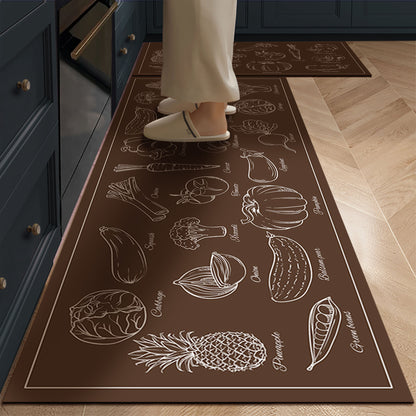 American retro kitchen floor MATS are water-absorbing, oil-absorbing, dirt-resistant and easy to maintain. Diatom mud floor MATS and long anti-slip foot MATS for restaurants