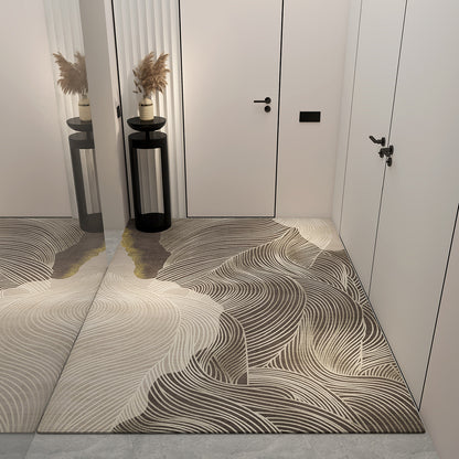 Light luxury entrance door floor mat, dust-rubbing crystal velvet floor mat, high-end home feel, easy to maintain floor mat, cool and dirt-resistant floor mat