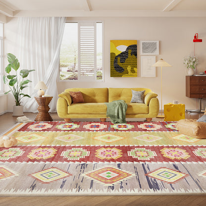 Moroccan-style crystal velvet carpet for the living room, easy-to-maintain sofa and coffee table carpet, dopamine fully spread, bedside carpet for the bedroom