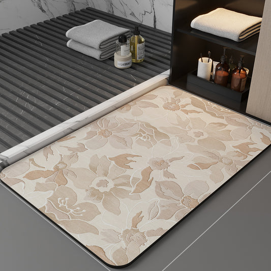 Xiaoxiangfeng diatom mud floor mat for bathroom entrance, water-absorbing quick-drying anti-slip foot mat, light luxury home bathroom floor mat